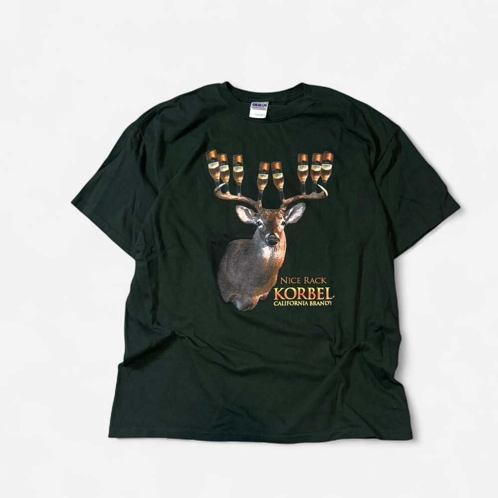 Gildan Korbel Brandy "Nice Rack" Vintage 2000 Deer T-Shirt